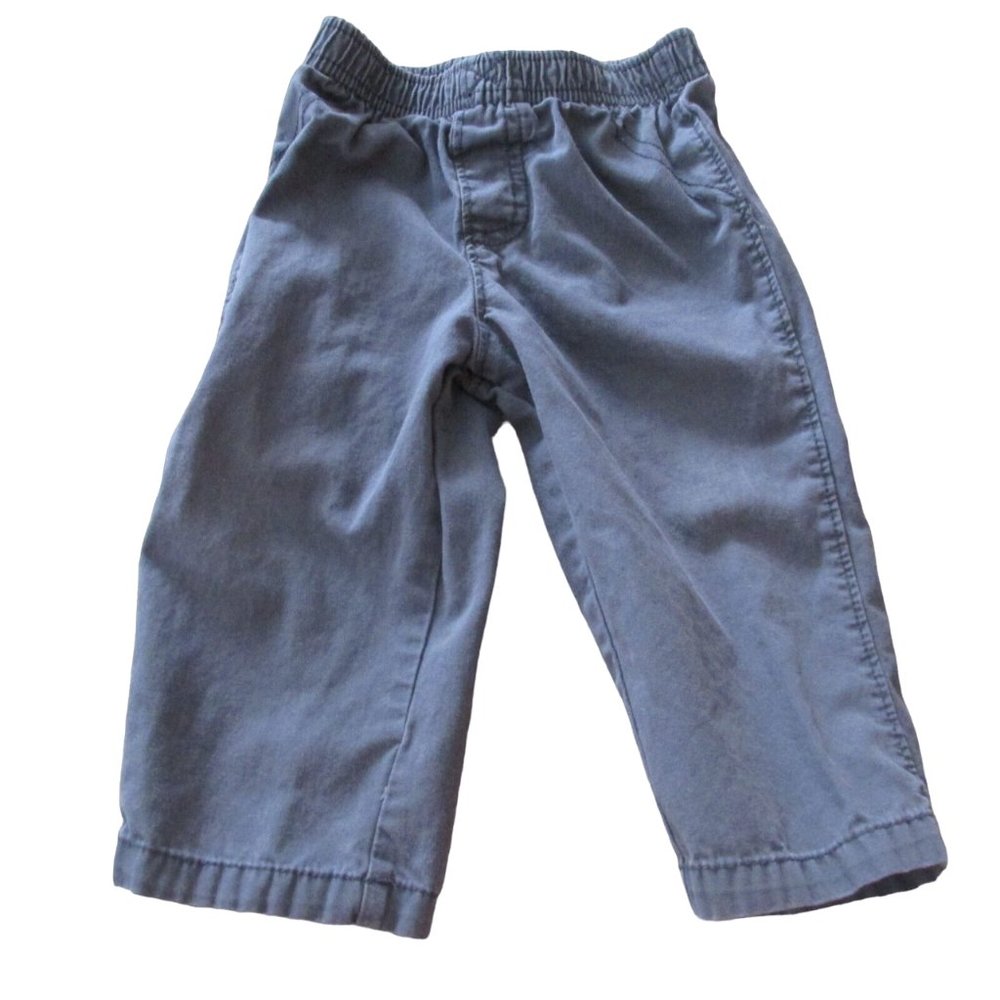 Carters Pull On Pants Infant Toddler Boys Size 12M‎ Dark Gray Elastic Bottoms